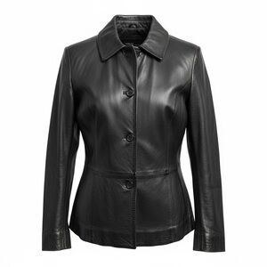 Valerie Stevens Sleek Black Leather Jacket